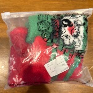 Century Star Fuzzy Holiday Socks with grip on bottom one size